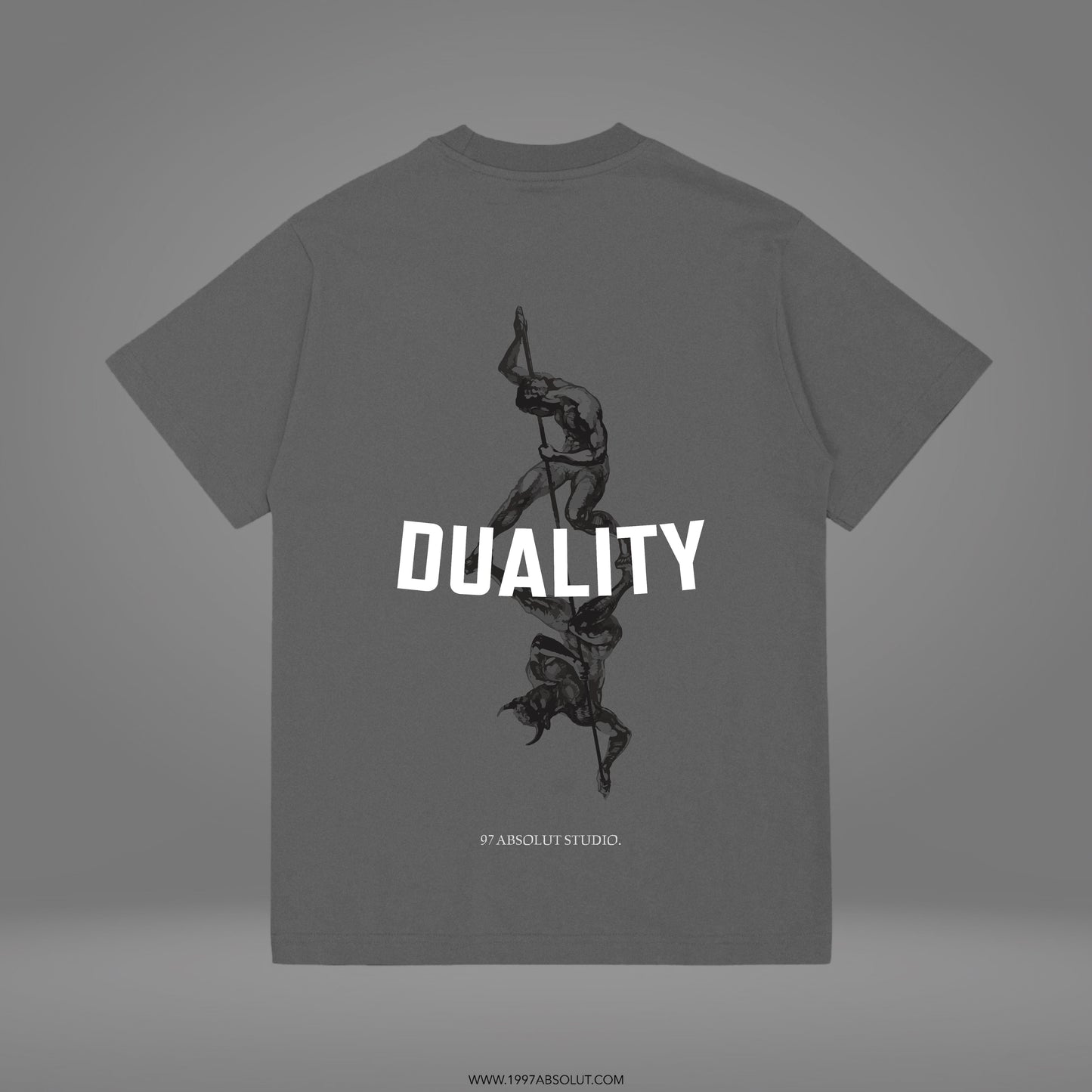 Camiseta Dualidad divina, color gris